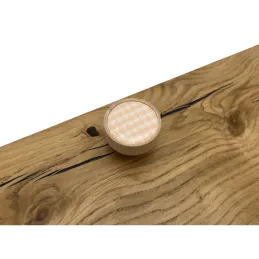Bouton de meuble en bois ARSIA / hêtre – triangles orange