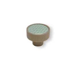 Poignée bouton en bois ARSIA / Hêtre – triangles verts