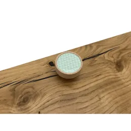 Poignée bouton en bois ARSIA / Hêtre – triangles verts