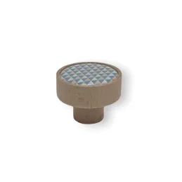 Bouton de meuble en bois ARSIA / Hêtre – motif triangles variés