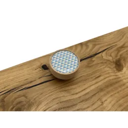 Bouton de meuble en bois ARSIA / Hêtre – motif triangles variés