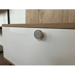 Bouton de meuble en bois ARSIA / Hêtre – motif triangles variés