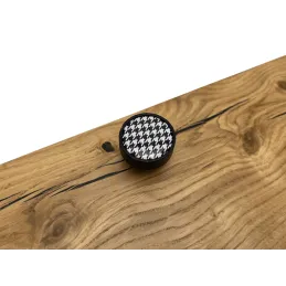 Bouton de meuble en bois ARSIA / Noir – motif design