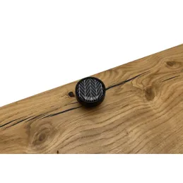 Bouton de meuble en bois ARSIA / Noir – motif sapin noir