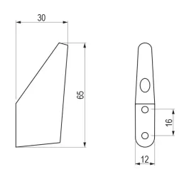 Patère TEAR / Or mat brossé