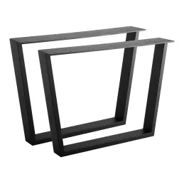 Pieds de table de conférence GEMINI – paire / Noir mat