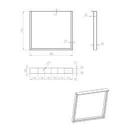 Pieds de table EUROS – paire / Noir mat