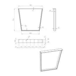 Pieds de table GEMINI – paire / Blanc mat