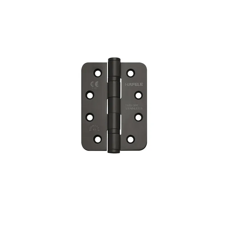 Paumelle articulée pour portes intérieures sans feuillure / Acier inoxydable noir