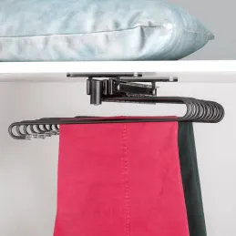 Porte-pantalons coulissant ALMA / Noir mat
