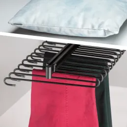 Porte-pantalons coulissant ALMA / Noir mat