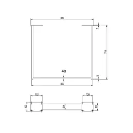 Pieds de table ABRA / Noir mat