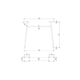 Pieds de table HUNT / Noir mat