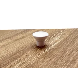 Poignée bouton HELGA / Blanc brillant
