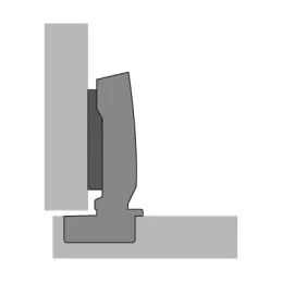 Charnière à boîtier avec amortisseur pour portes fines, ouverture à 110°, SENSYS / Silent system