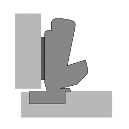 Charnière invisible avec amortissement, à recouvrement nul, 165° SENSYS / Silent system