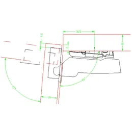 Cale d’angle pour charnières HETTICH