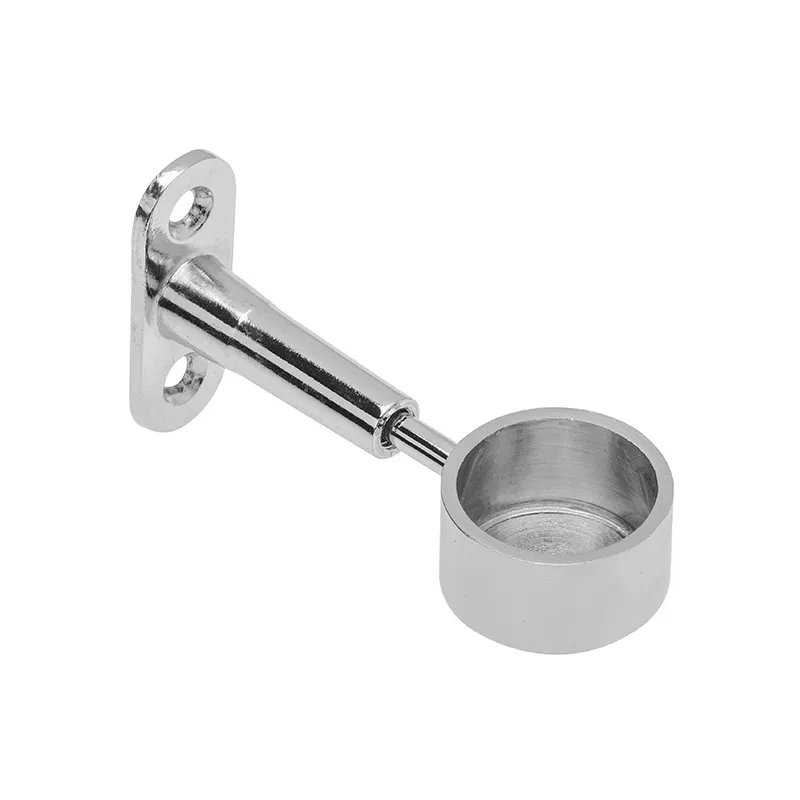 Embout pour tringle de penderie ronde – fermé / Chrome brillant