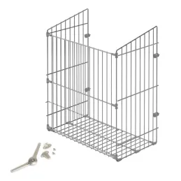 Panier à linge avec mécanisme basculant / plastique gris