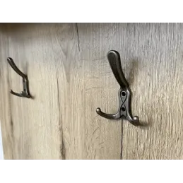 Porte-manteau rustique KARIBA / Argent vieilli
