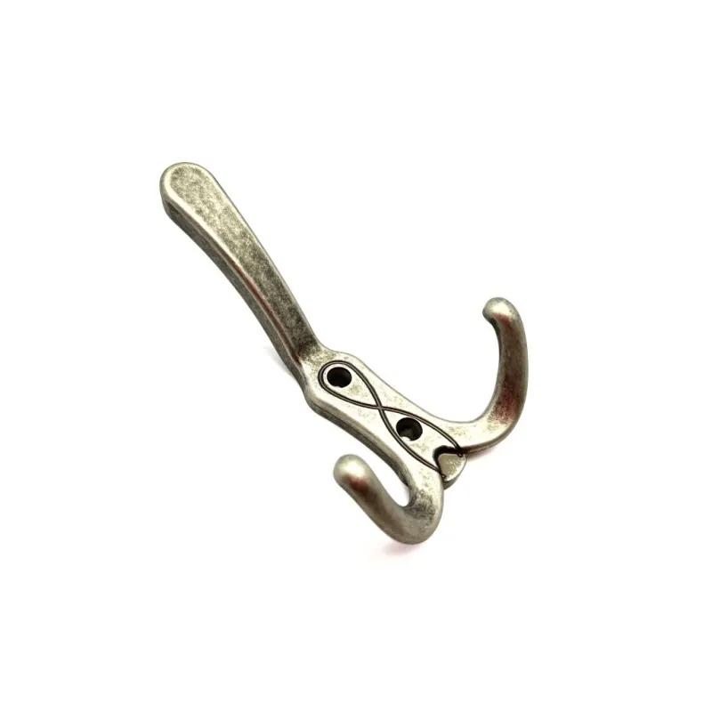 Porte-manteau rustique KARIBA / Argent vieilli