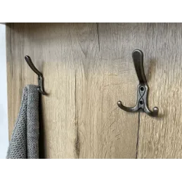 Porte-manteau rustique KARIBA / Argent vieilli