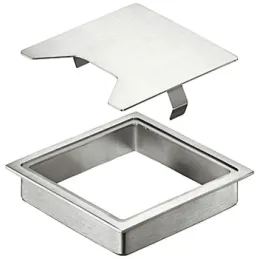 Passe-câbles en 2 parties 90 x 90 mm / Inox
