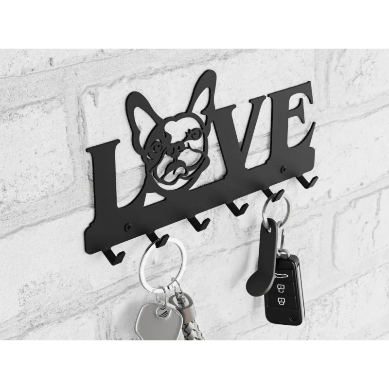 Porte-manteau mural CHARLIE / Noir mat