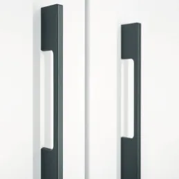 Poignée de meuble LUNA / Acier inoxydable graphite