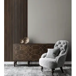 Profilé décoratif à lamelles MILO / Noyer foncé