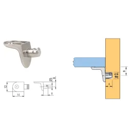 Support d’étagère sans tenon ST01 / 10 pièces