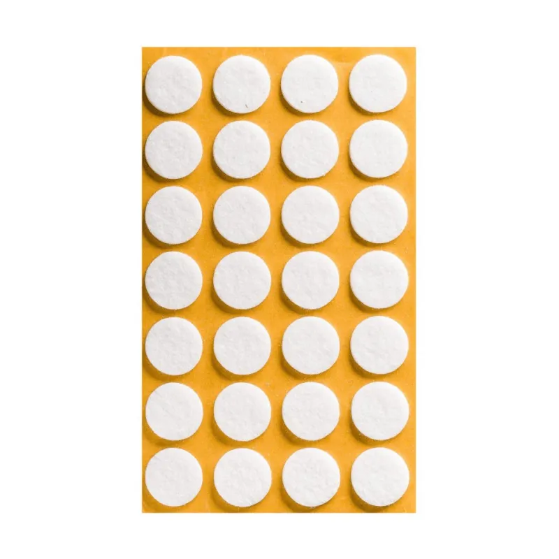 Patin adhésif en feutre 20 mm / Blanc – plaque