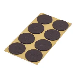 Pastille adhésive en feutre 38 mm / Marron – feuille