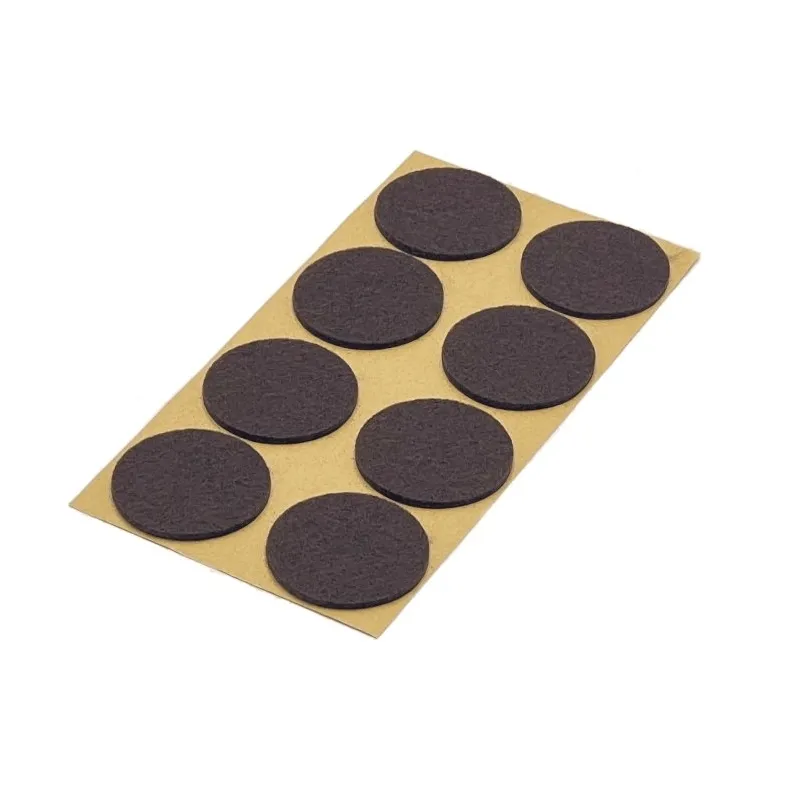 Pastille adhésive en feutre 38 mm / Marron – feuille