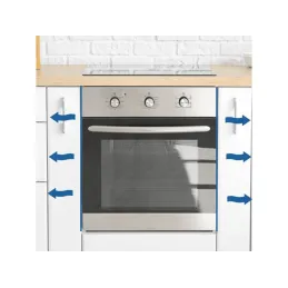 Profilés de protection latéraux pour four gauche + droit / inox – paire