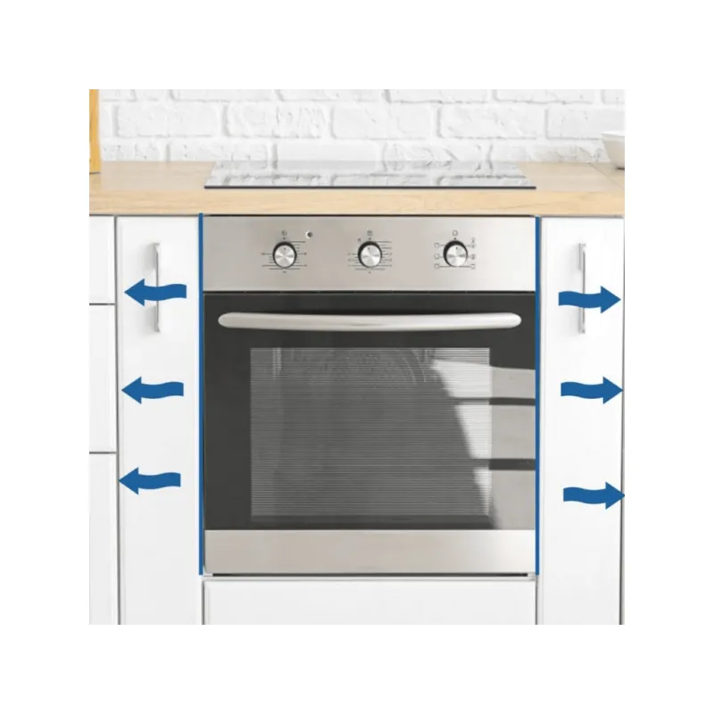 Profilés de protection latéraux pour four gauche + droit / inox – paire
