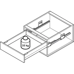 Tiroir à paroi latérale MATRIX BOX P 60 mm / Blanc