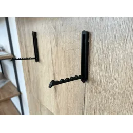 Patère rabattable KAMA / Noir mat
