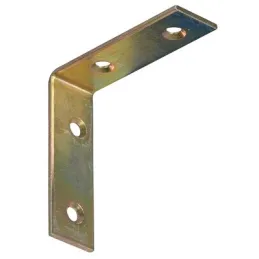 Équerre d’assemblage 50 x 50 mm – 10 pièces / Zinc jaune