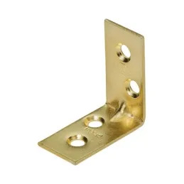Équerre d’assemblage 25 x 25 mm – 10 pièces / zinguée jaune