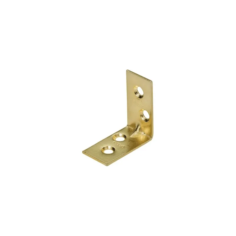 Équerre d’assemblage 25 x 25 mm – 10 pièces / zinguée jaune