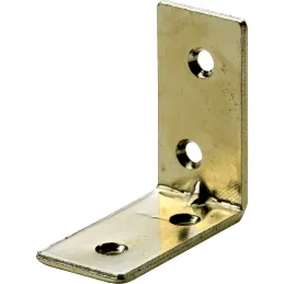 Équerres d’assemblage 40 x 40 mm – 10 pièces / Zinguées jaunes