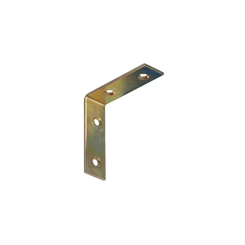 Équerre d’assemblage 60 x 60 mm – 10 pièces / Zinc jaune