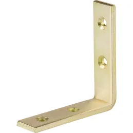 Équerre d’assemblage 80 x 80 mm – 10 pièces / zingué jaune