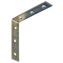 Équerre d’assemblage 100 x 100 mm – 10 pièces / zinguée jaune