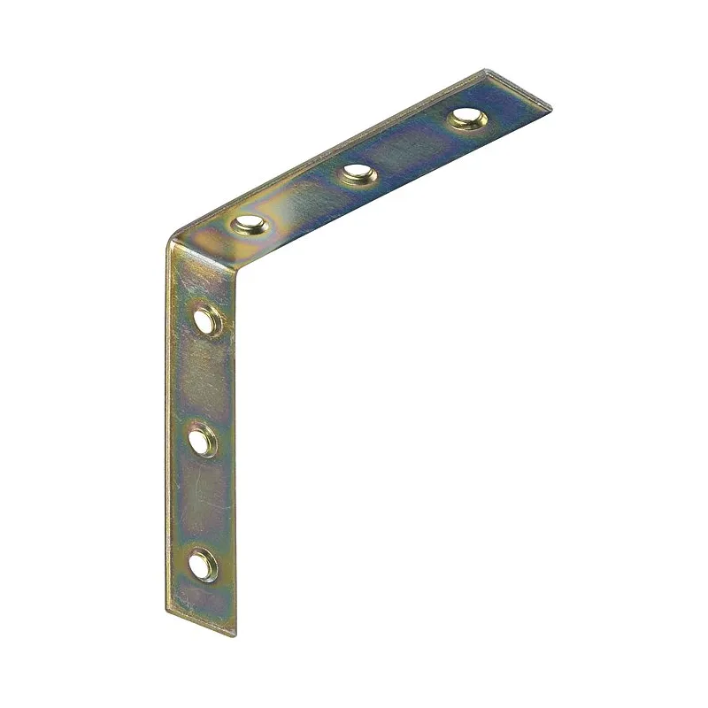 Équerre d’assemblage 100 x 100 mm – 10 pièces / zinguée jaune