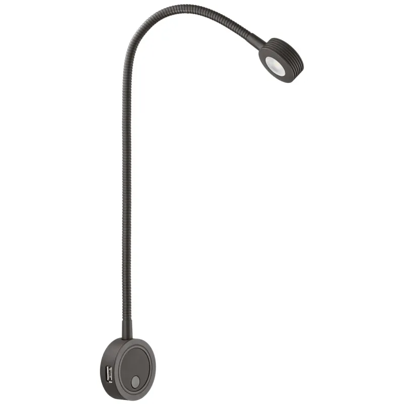 Éclairage LED pour meuble avec recharge USB Loox LED / Noir mat