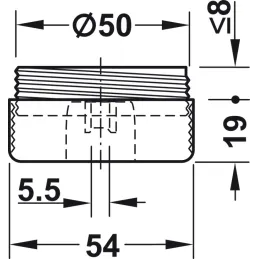 Patin à visser réglable en hauteur 19 mm / gris