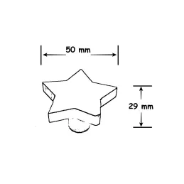 Bouton en bois STAR / Vert