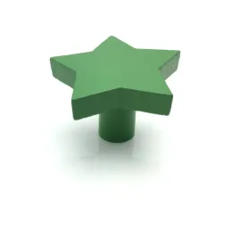 Bouton en bois STAR / Vert